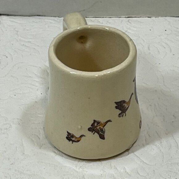 VTG Georgia Geese Flying At Sunset Design Mini Coffee Cup/ Mug 2" Tall - Picture 2 of 12